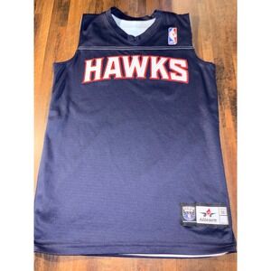 Alleson Athletic NBA Atlanta Hawks Youth Jersey Navy Blue Mesh Size Medium